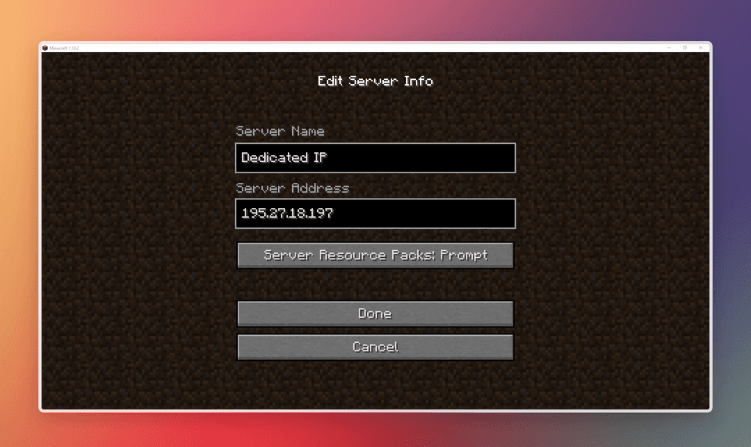 Oracle VM Minecraft Server